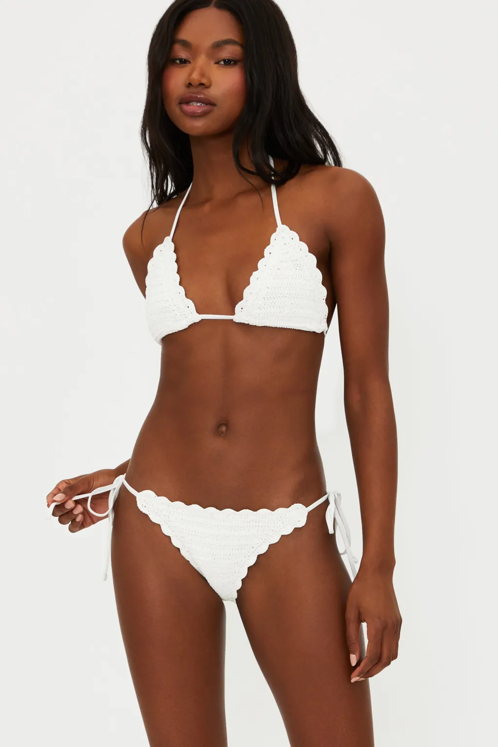 white_soleil_bottom__beac_1.webp Sale Soleil Bottom | | Gone Bananas Beachwear | San Diego | Tie Side Bottom | Moderate Coverage Bottom